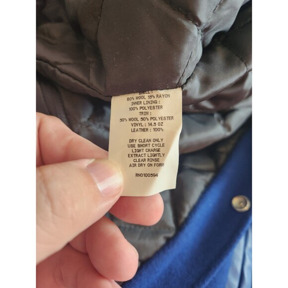 Neff‎ Letterman Jacket Blue & White Georgetown "G" Eagles Size XL - Picture 7 of 10